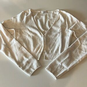 Wilfred cream cropped cardigan